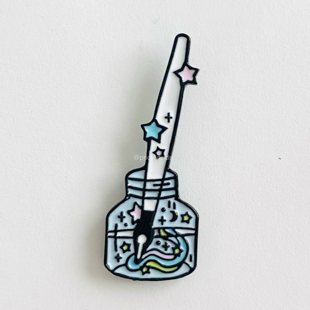 8/$40 Magical Rainbow Calligraphy Ink Enamel Pin